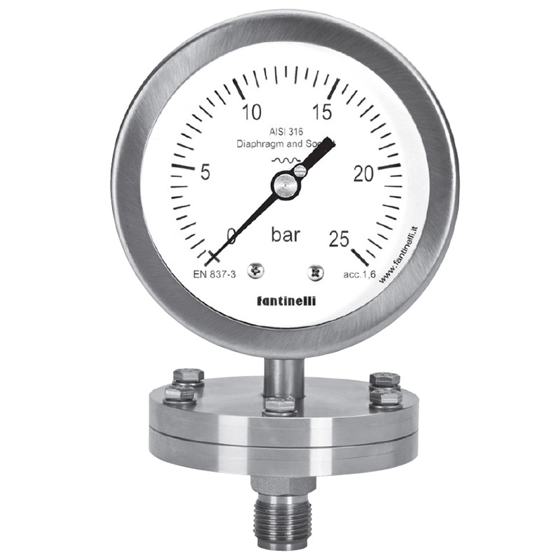 Pressure gauge with ranges 0,6/25 bar   MP 319