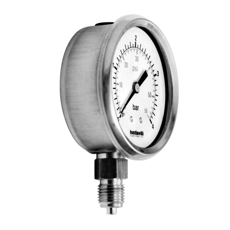 Pressure gauge with bottom connection for local mounting   SP 108