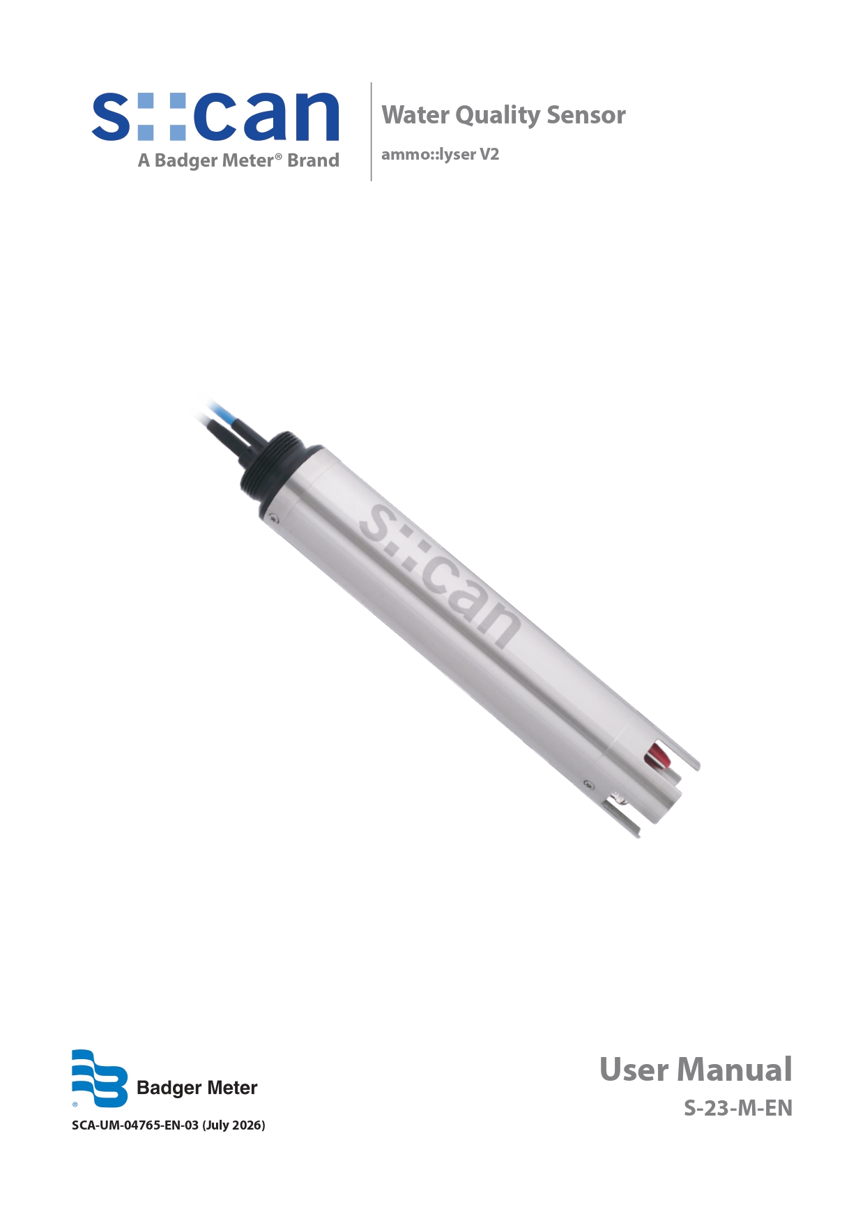 nitro::lyser V3 Nitrate & Turbidity Spectrometer Probe